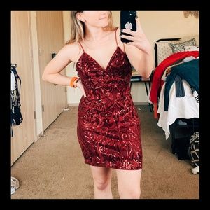 TOBI sequin mini dress